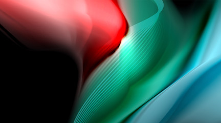 Liquid colors fluid gradients on black background