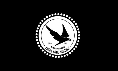 vintage-style emblem logo with an eagle theme