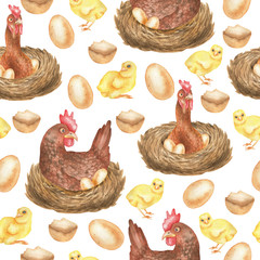 Chicken and hen Pattern