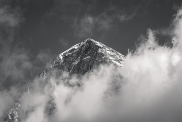 Black and White photos of the spectacular Eiger North Face mountain peak, world famous for rock...