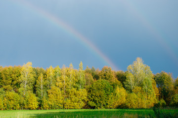 rainbow over the river