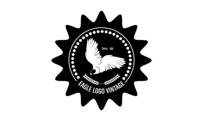 vintage-style emblem logo with an eagle theme