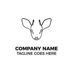 simple design logo animal antelope