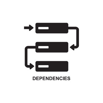 DEPENDENCIES ICON , BLOCK CONNECTION ICON