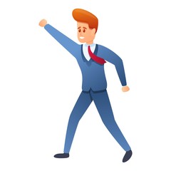 Young entrepreneur icon. Cartoon of young entrepreneur vector icon for web design isolated on white background