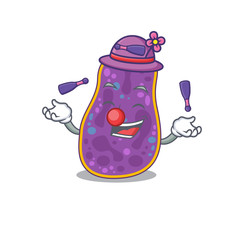 An attractive shigella sp. bacteria cartoon design style playing juggling