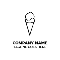 simple design logo object ice cream