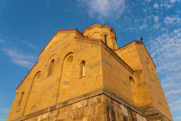 Tabor Monastery of the Transfiguration, Orthodox church on top of mountain in Tbilisi city, Georgia