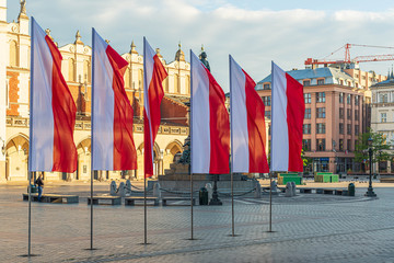 2 maja 2020 roku - Dzień Flagi w Krakowie - obrazy, fototapety, plakaty