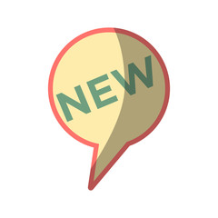 new badge icon vector template