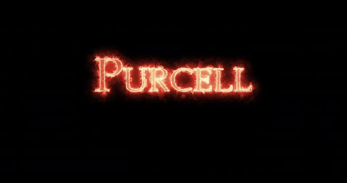 Purcell written with fire. Loop