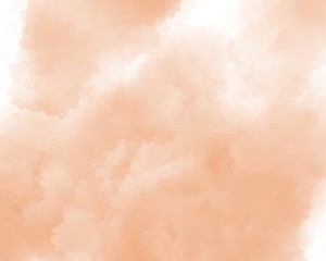 Abstract orange watercolor on white background.The color splashing on the paper.It is a hand drawn.
