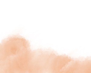 Abstract orange watercolor on white background.The color splashing on the paper.It is a hand drawn.
