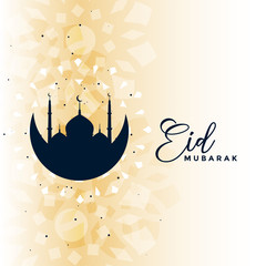 eid mubarak wishes card islamic greeting design