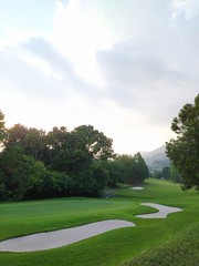 golf course in the morning