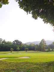 golf course in the morning
