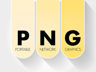 PNG - Portable Network Graphics acronym, technology concept background
