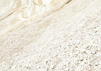 Chalk mining. Chalk hills. Chalk surface.