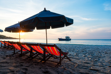 Sunset in the sea at Ko Samet  Thailand