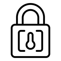 House lock icon. Outline house lock vector icon for web design isolated on white background