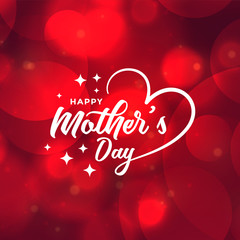 beautiful mothers day red bokeh background design