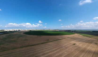 Fototapeta na wymiar Center pivot irrigation and Circular agriculture in Israel 
