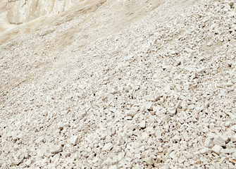 Chalk mining. Chalk hills. Chalk surface.