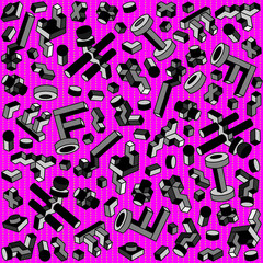 Seamless eighties style geometric pattern