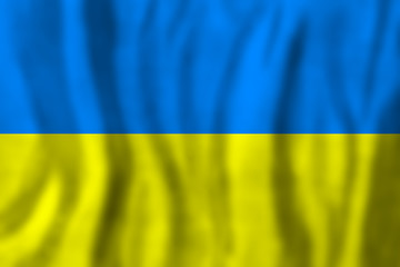 Ukrainian flag background with shadow and sunlight