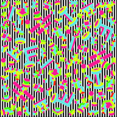 Seamless eighties style geometric pattern