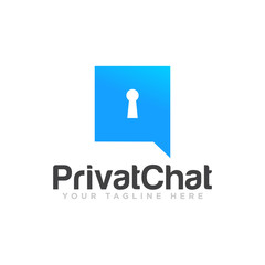 Chat Logo Design Vector Illustration