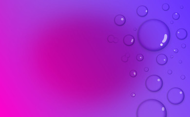 Water drop on color gradient  background