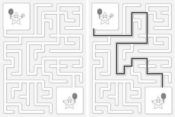 Easy little stars maze