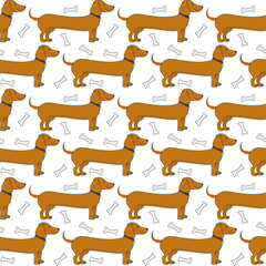 Dogs seamless pattern