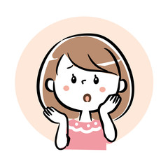 疑問, 考える　女性