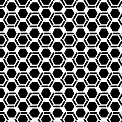 seamless monochrome hexagonal pattern. black and white seamless pattern.