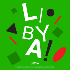 Set of country name with geometric elements : Vector Illustration