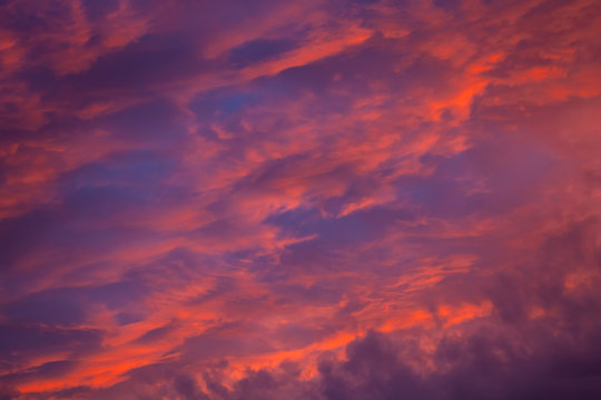 Beautiful colored clouds on the natural background of the sky © strannik_fox