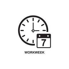 WORK WEEK ICON , OPEN WEEKDAY ICON