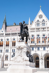 Fototapeta na wymiar Monument of Andrassy Gyula - Prime Minister in Budapest.