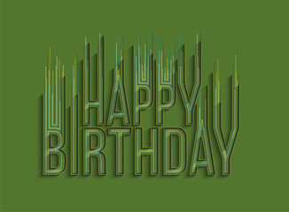 Happy Birthday text made of handwriting vector design element.