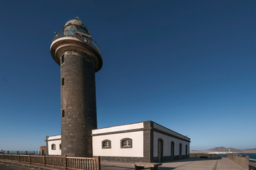 Fototapeta na wymiar Der Leuchtturm Punta Jandia auf Fuerteventura nähe der Playa Cofete