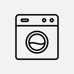 Laundry machine line icon