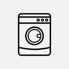 Laundry machine line icon