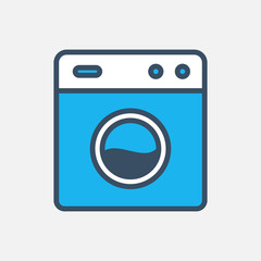 Laundry machine flat icon