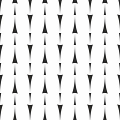 Tile vector pattern with black arrows on white background for seamless decoration wallpaper