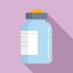 Insulin bottle icon. Flat illustration of insulin bottle vector icon for web design