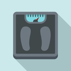 Man scales icon. Flat illustration of man scales vector icon for web design