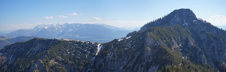 Bergpanorama mit Kasiergebirge und Spitzstein