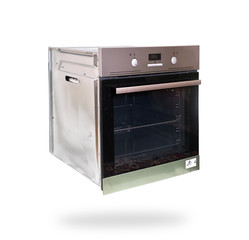 Obraz premium Electric oven side view isolated on a white background. Electric oven.